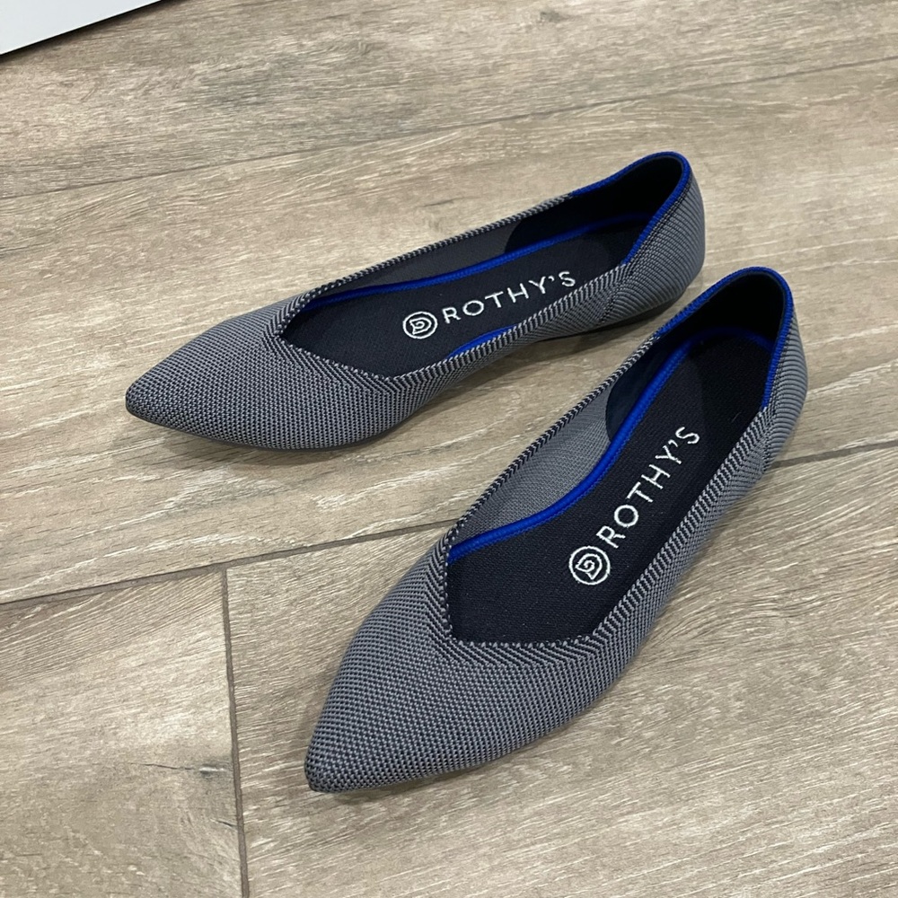 Rothy's Charcoal and Blue Women's Flats